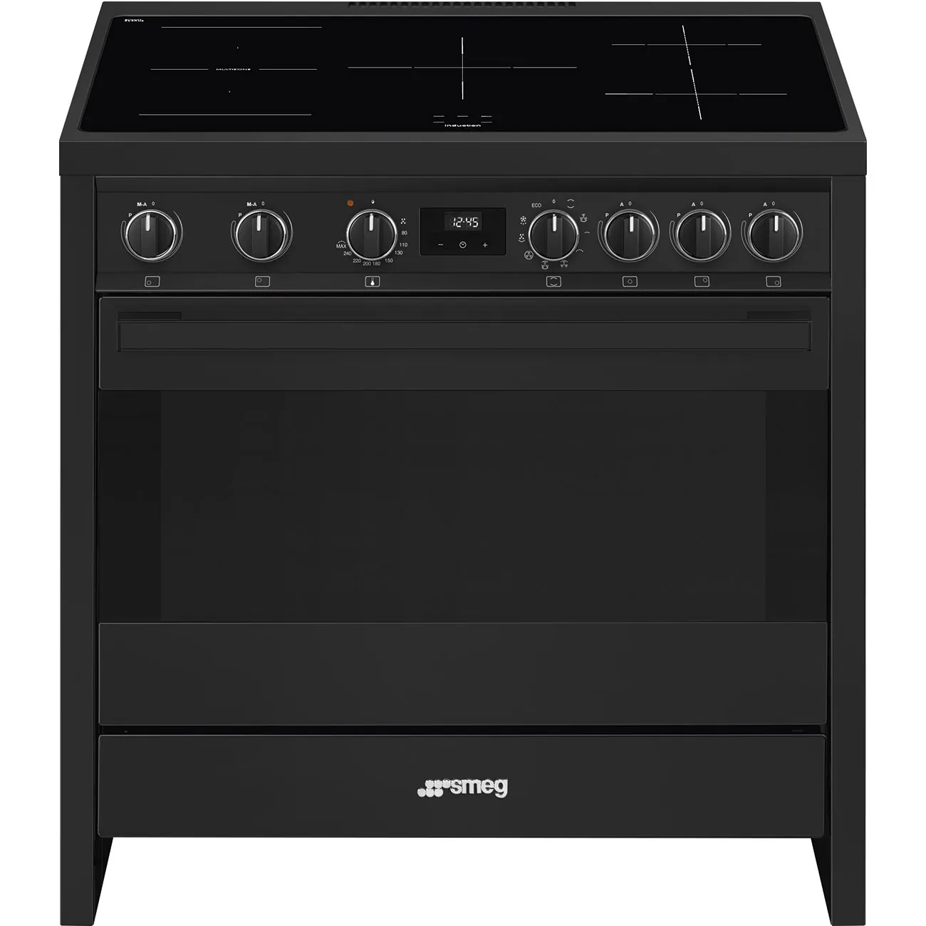 Bếp liền lò 90x60 cm Mista – Xám than