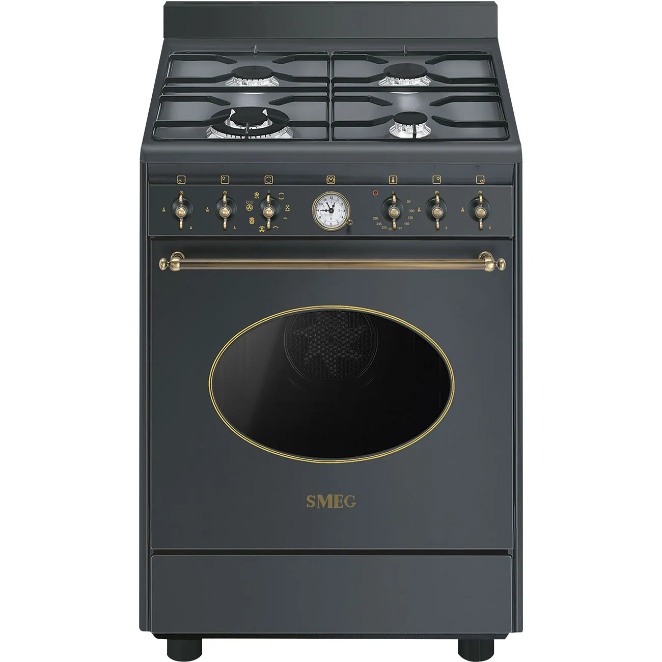 Bếp liền lò 60x60 cm Coloniale – Xám than