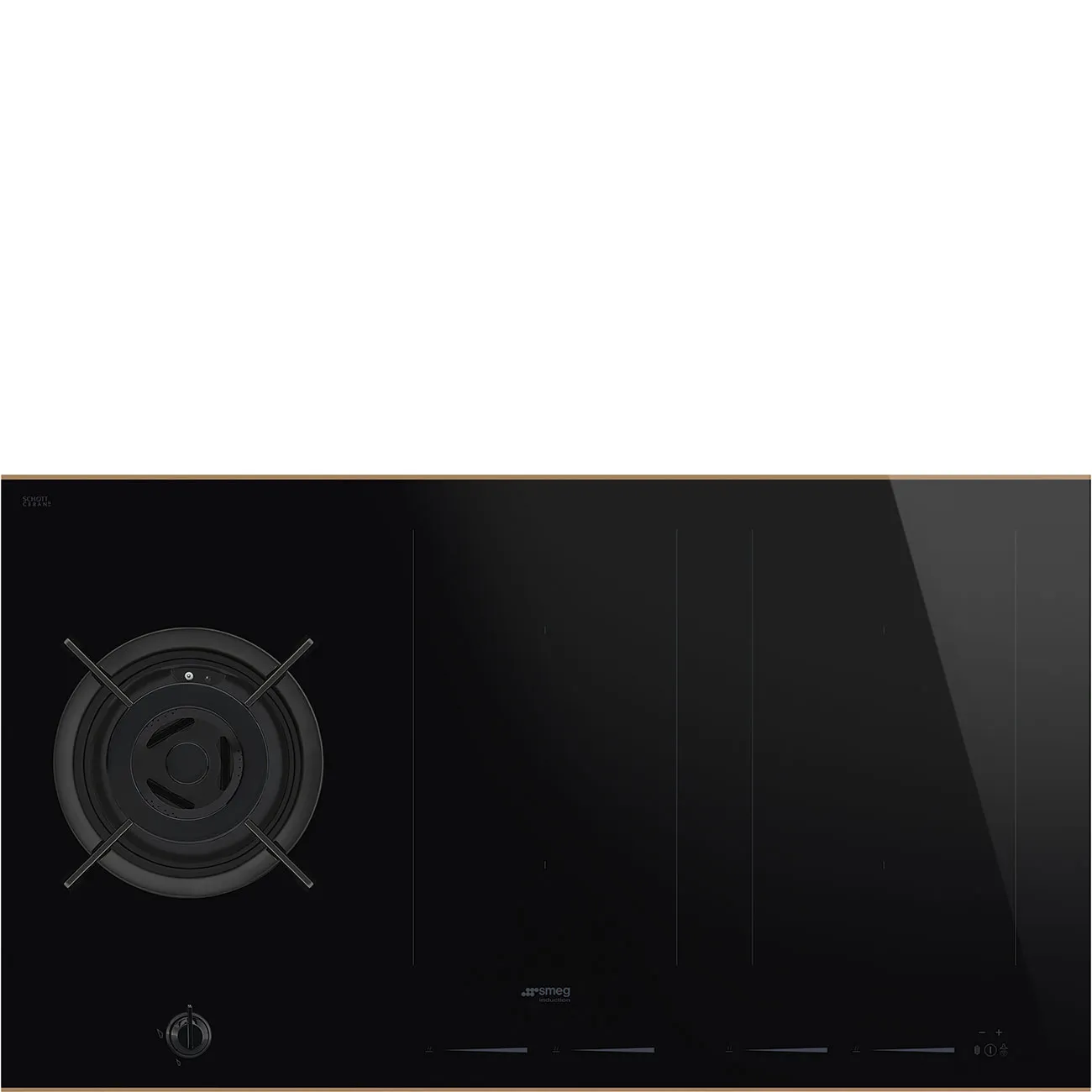 Bếp từ & bếp gas 90 cm Dolce Stil Novo – Đen