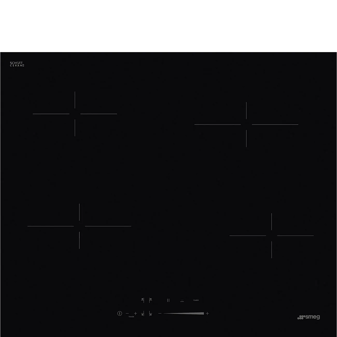 Bếp từ & bếp gas 60 cm Universale – Đen