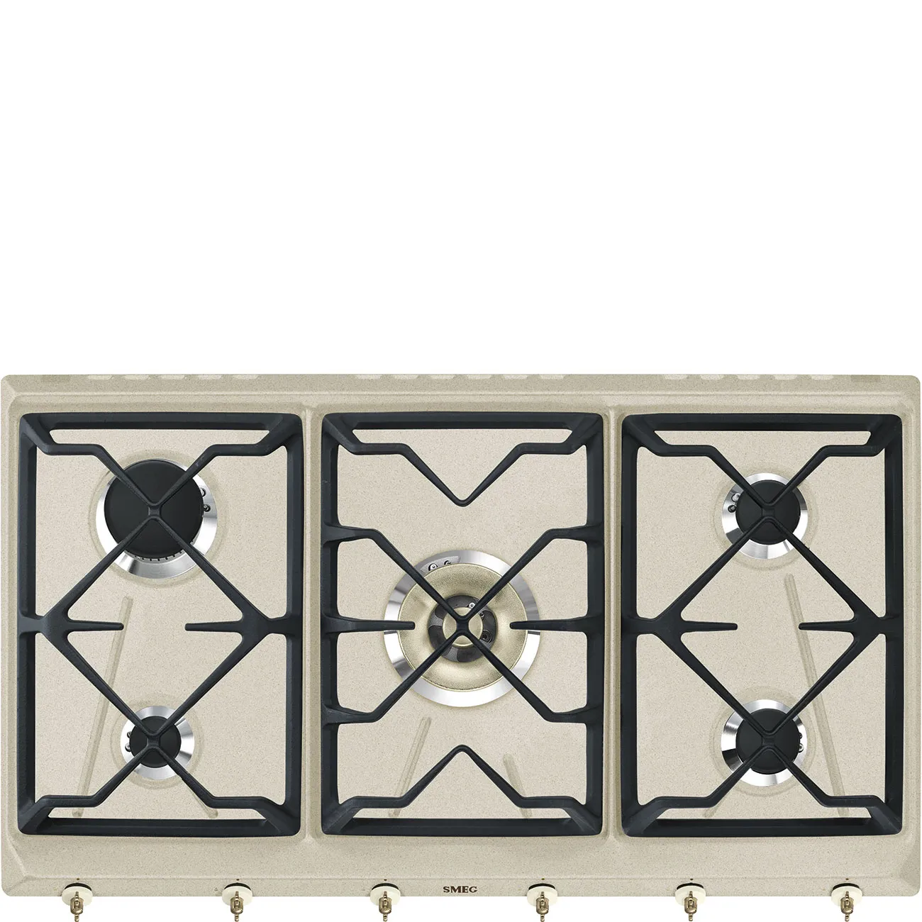 Bếp từ & bếp gas 89 cm Coloniale – Vàng yến mạch